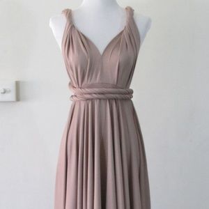 Taupe Infinity Dress Short